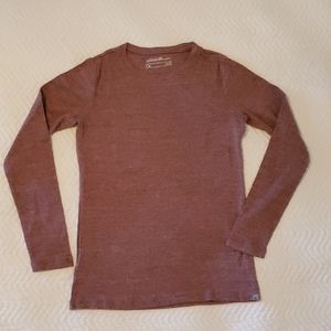 Eddie Bauer Ash Pink Long Sleeve Crewneck M